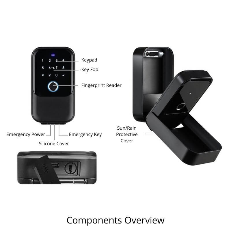 Smart Key Box - Fingerprint, Code, Bluetooth, Keyless Entry Key Safe ...