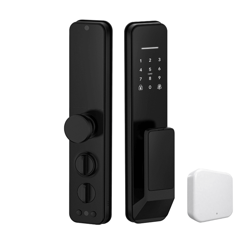 Pull Locking System 5-in-1 Smart Front Door Lock Push/Pull with Bluetooth Fingerprint ...