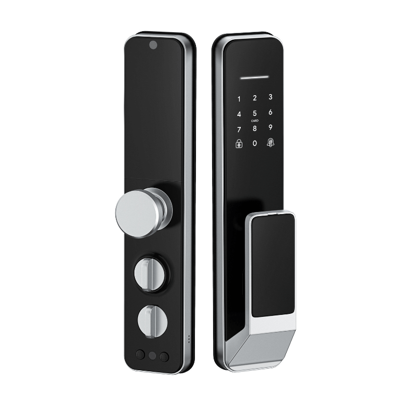 Pull Locking System 5-in-1 Smart Front Door Lock Push/Pull with Bluetooth Fingerprint ...