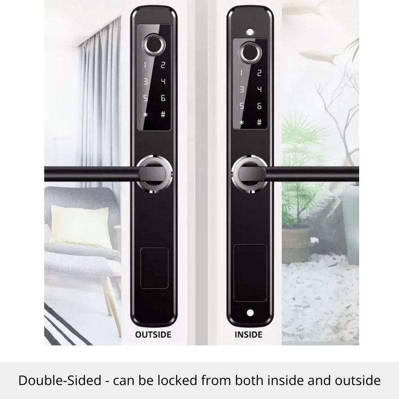 5-in-1 Double-Sided Fully-Waterproof Gate Lock with Fingerprint Wi-Fi ...